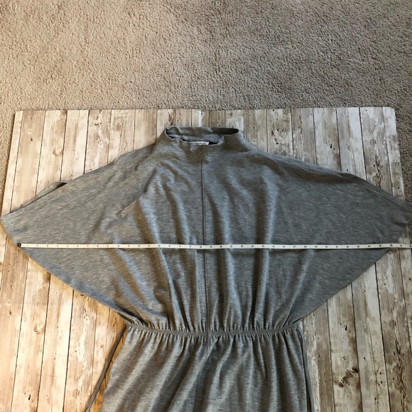 “Prologue" brand, knit batwing midi-dress w/elastic belted waist & mock neck - Picture 9 of 15
